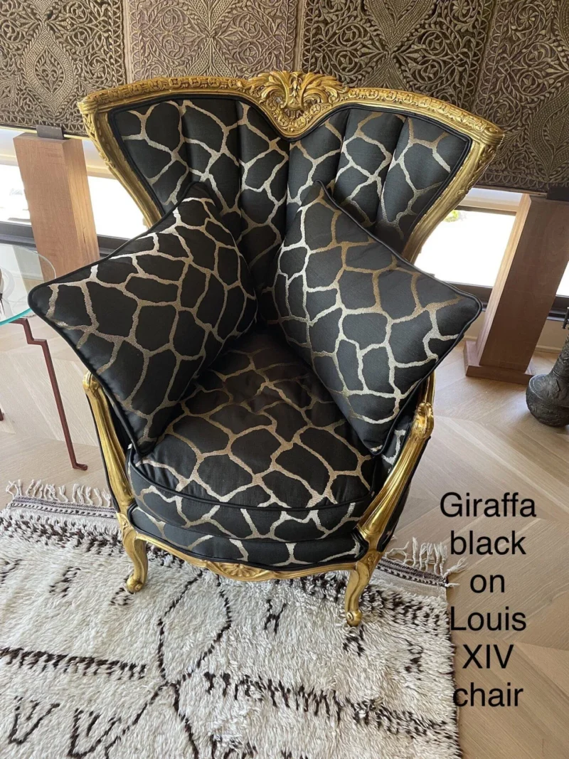 Scalamandre Giraffa Brown Giraffe Animal Skin Safari Heavy Jacquard MSRP USD 358/y