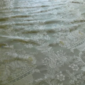 P1260131 HiEnd 100% silk Damask Lisere Rose Urn Renaissance "palm" Light Green Yellow Pink Blue Neoclassical