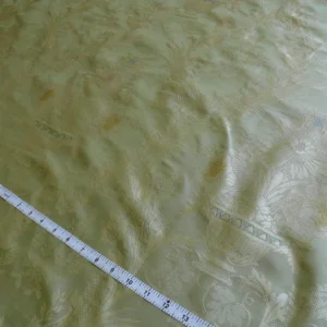 P1260132 HiEnd 100% silk Damask Lisere Rose Urn Renaissance "palm" Light Green Yellow Pink Blue Neoclassical