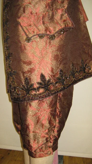 Amazing Grace 2 by yard 100% Silk Jacquard Palm Japanese Maple Leaf Foliage Magic "redwood" Red Gold Brown