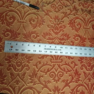 PXL_20230328_201130416 Clarence House "ankara" 100%silk Damask Burgundy & Copper Gold MSRP USD 208/Y