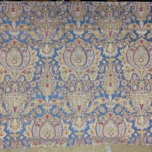 PXL_20250213_210141393 0.86y Lee Jofa San Pietro "mineral" Blue Paisley Red Gold