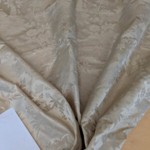 PXL_20250527_213957584 100% Silk Damask Chinoiserie Toile Music Garden "nimbus" Cream White