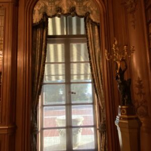 IMG_1062 0.6y Scalamandre “NATCHEZ” Silk Lampas, Ripe Peach and Cream, Salmon Pink & Off White Silver White 18th C MSRP00+/Y