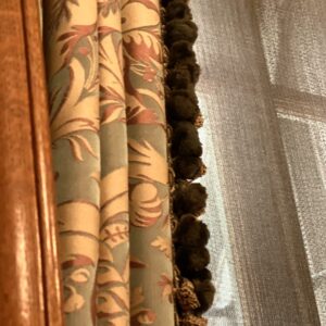 IMG_1068 0.6y Scalamandre “NATCHEZ” Silk Lampas, Ripe Peach and Cream, Salmon Pink & Off White Silver White 18th C MSRP00+/Y