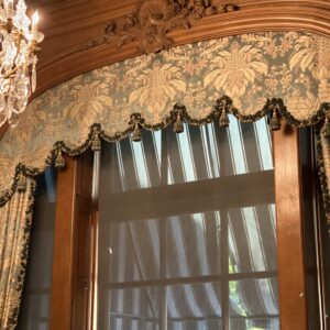 IMG_1070 0.6y Scalamandre “NATCHEZ” Silk Lampas, Ripe Peach and Cream, Salmon Pink & Off White Silver White 18th C MSRP00+/Y