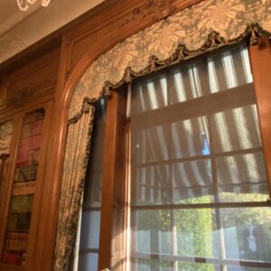 IMG_1072 0.6y Scalamandre “NATCHEZ” Silk Lampas, Ripe Peach and Cream, Salmon Pink & Off White Silver White 18th C MSRP00+/Y