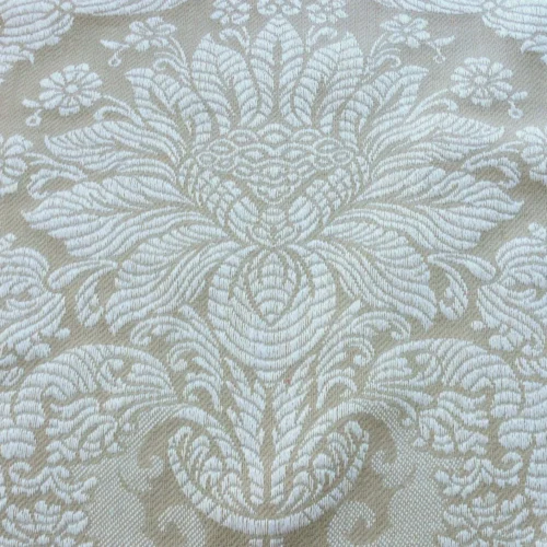 SCHUMACHER OLDHAM LINEN BROCADE WHITE ROCOCO FRENCH!