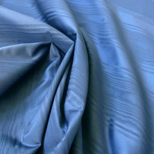 KRAVET MANISSE CADET BLUE MOIRE SILK STRIPE BTY MSRP$157/Y
