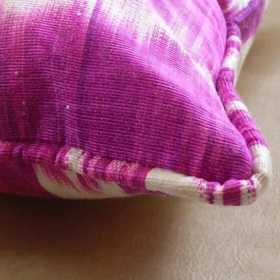 BRUNSCHWIG & FILS SILK IKAT PILLOW PURPLE BRUNSCHWIG & FILS SILK IKAT PILLOW PURPLE