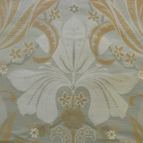 HARSEY 100% SILK SCOMA ART DECO IRIS WILLIAM MORRIS AQUA BLUE HARSEY 100% SILK SCOMA ART DECO IRIS WILLIAM MORRIS AQUA BLUE