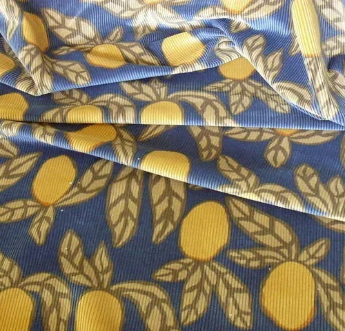 BRUNSCHWIG & FILS APRICOT PRINT VELVET CORDUROY 100% COTTON BTY BRUNSCHWIG & FILS APRICOT PRINT VELVET CORDUROY 100% COTTON BTY