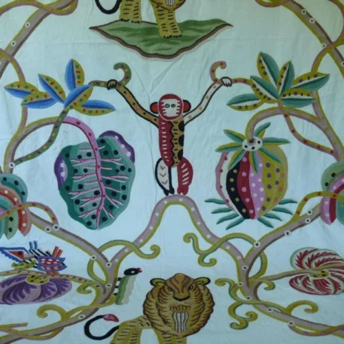 BTY Clarence House Jembala MONKEY JUNGLE Wool Crewel MSRP8/Y BTY Clarence House Jembala MONKEY JUNGLE Wool Crewel MSRP$498/Y