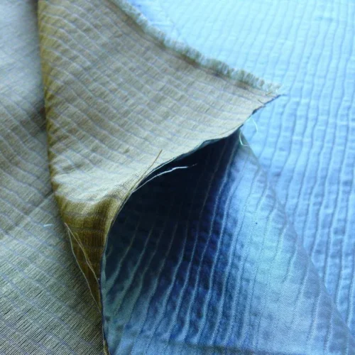 KRAVET SILVER BLUE WOOL SILK W/BROWN REVERSIBLE KRAVET SILVER BLUE WOOL SILK W/BROWN REVERSIBLE