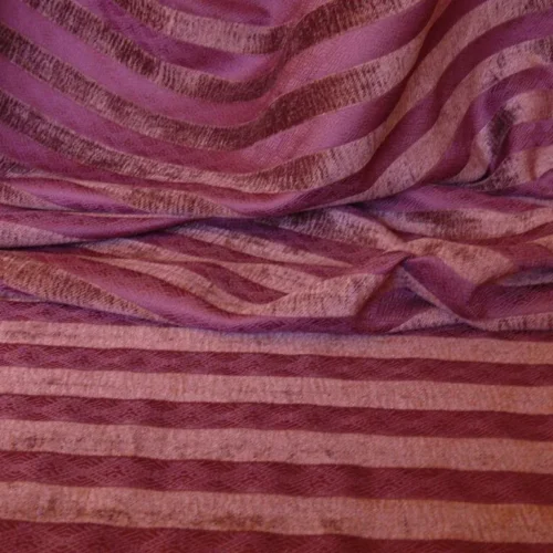 SCALAMANDRE SILKY CHENILLE STRIPE MAROON RED BTY SCALAMANDRE SILKY CHENILLE STRIPE MAROON RED BTY