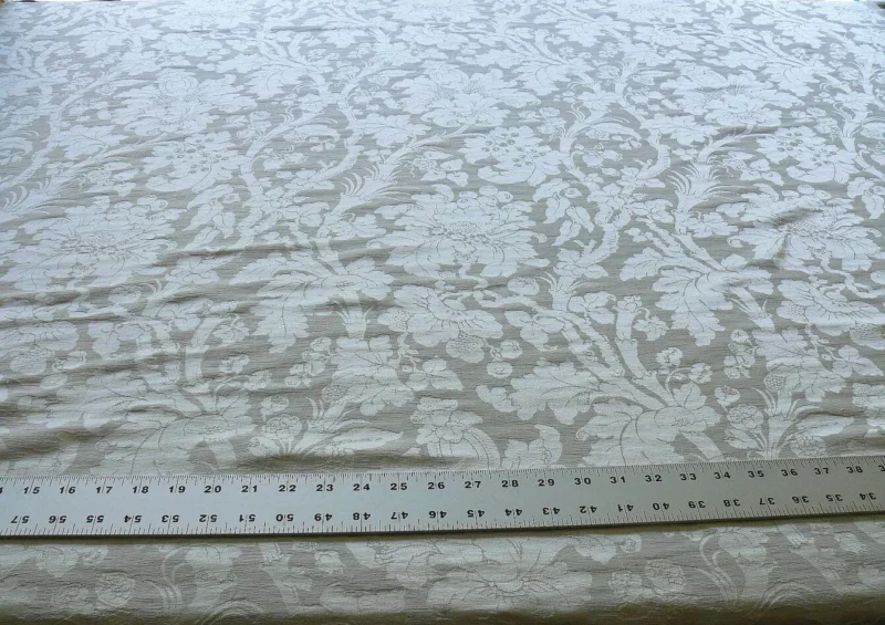 RALPH LAUREN CLARISSA DAMASK PEARL SNOW WHITE BTY RALPH LAUREN CLARISSA DAMASK PEARL SNOW WHITE BTY