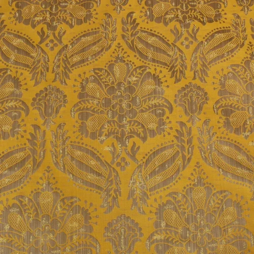 SCALAMANDRE REGGIO BROCATELLE GOLD STONE SILK fr ITALY MSRP$399/