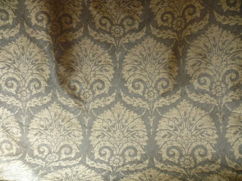 100% SILK DAMASK AGED STONE CASPIAN GREY BLUE BTY #1379B 100% SILK DAMASK AGED STONE CASPIAN GREY BLUE BTY #1379B