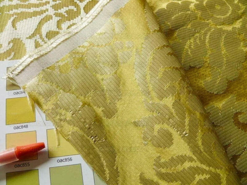 products-P1560837 Scalamandre Lucia Gaufre Damask Gold 100% silk Damask Waffle Damask from Italy MSRP USD 538/Y