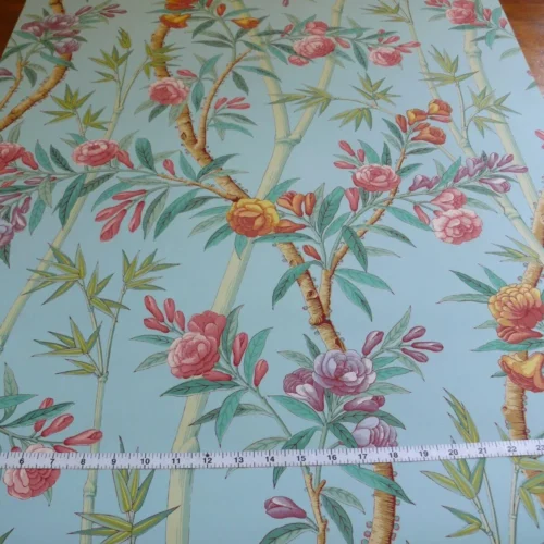 BRUNSCHWIG & FILS BAMBOO GROVE TEA PAPER CHINOSERIE BIRD DOUBLE BRUNSCHWIG & FILS BAMBOO GROVE TEA PAPER CHINOSERIE BIRD DOUBLE