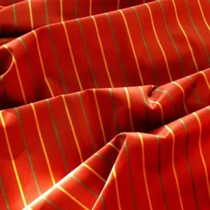 LEE JOFA FIGARO VELVET GOLD & GREEN STRIPES ON CRIMSON RED BTY LEE JOFA FIGARO VELVET GOLD & GREEN STRIPES ON CRIMSON RED BTY