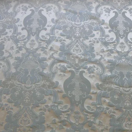 100% SILK DAMASK RENAISSANCE PALE AZURE BLUE AQUA CUSTOM MADE BT 100% SILK DAMASK RENAISSANCE PALE AZURE BLUE AQUA CUSTOM MADE BT