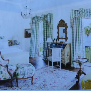 P1550385 Robert Allen Watkins Glen In Spring Green 100% Silk Plaid Check MSRP USD120/Y