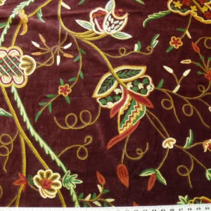 OLD WORLD WEAVERS WOOL CREWEL VELVET MULTI ON BROWN MSRP8 OLD WORLD WEAVERS WOOL CREWEL VELVET MULTI ON BROWN MSRP$568