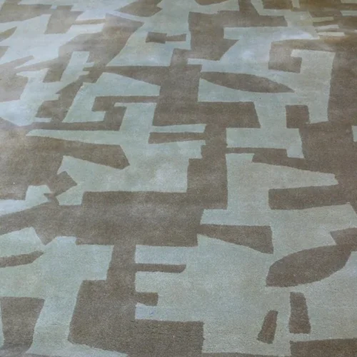 HOKANSON HAND TUFTED GOLD SAGE GREEN WOOL MODERN 8'x9'8" HOKANSON HAND TUFTED GOLD SAGE GREEN WOOL MODERN 8'x9'8"