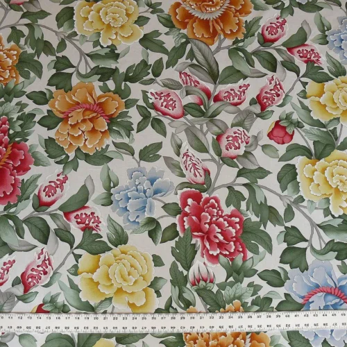 BRUNSCHWIG & FILS LORENZO RUBELLI "LAHORE" HUGE TREE PEONY