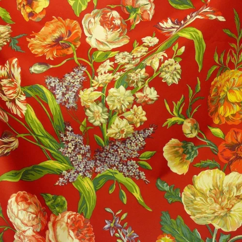 BTY SCHUMACHER PRINT COTTON DUTCH GARDEN TULIP ROSE POPPY LILAC BTY SCHUMACHER PRINT COTTON DUTCH GARDEN TULIP ROSE POPPY LILAC