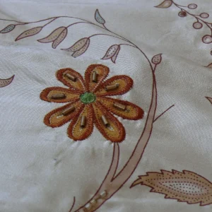 SCALAMANDRE OLD WORLD WEAVER HAND-BEADED! KYARI EMBROIDERY SILK SCALAMANDRE OLD WORLD WEAVER HAND-BEADED! KYARI EMBROIDERY SILK