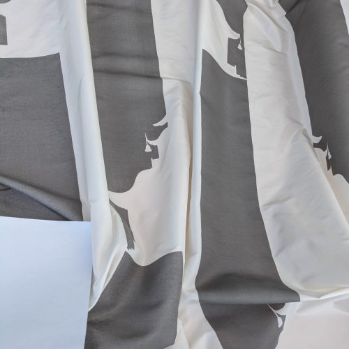 PXL_20250904_184022343 BY Yard Brunschwig & Fils Charlotte Moss "Ting" Silk Taffeta Black White Pavilion Print