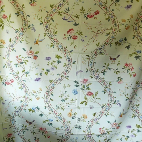 1.05Y BRUNSCHWIG & FILS SILK ROAD BIRD FLOWER BUTTER PALE Y 1.05Y BRUNSCHWIG & FILS SILK ROAD BIRD FLOWER BUTTER PALE Y