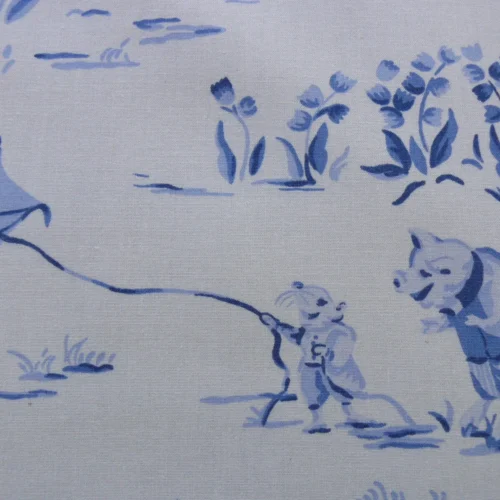 SCALAMANDRE LIFE ON TOP OF CRANBERRY HILL BLUE ANIMAL CAT FROG P SCALAMANDRE LIFE ON TOP OF CRANBERRY HILL BLUE ANIMAL CAT FROG P