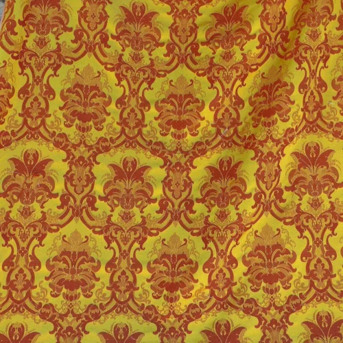 SCALAMANDRE BROCKENBROUGH RED & GOLD DAMASK DOCUMENTORY COLOR MS SCALAMANDRE BROCKENBROUGH RED & GOLD DAMASK DOCUMENTORY COLOR MS