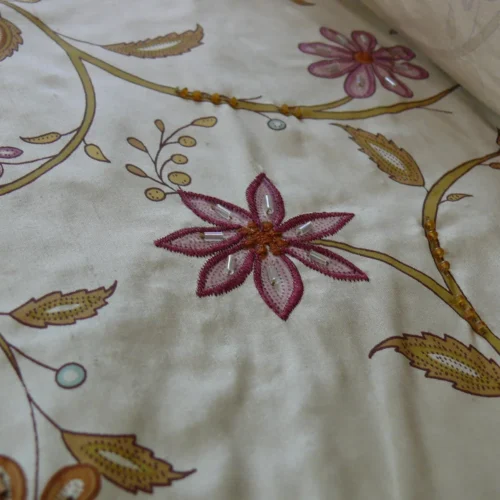 SCALAMANDRE KYARI EMBROIDERY SILK FUCHSIA GOLD SCALAMANDRE KYARI EMBROIDERY SILK FUCHSIA GOLD