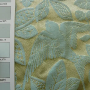 100% SILK SWALLOW DAMASK ARTS & CRAFTS BIRD FLOWER PALE BLUE 100% SILK SWALLOW DAMASK ARTS & CRAFTS BIRD FLOWER PALE BLUE