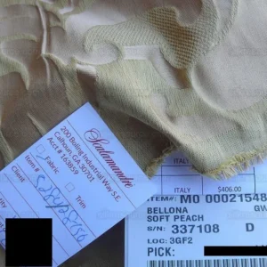 0.6Y Old World Weavers Scalamandre Bellona Soft Peach Gold Thick Renaissance Silk Damask MSRP USD406/y