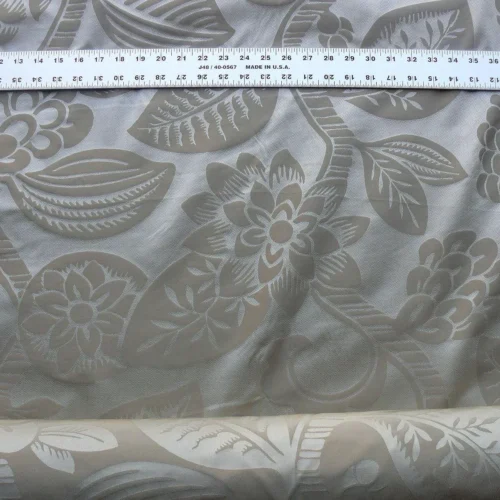 OLD WORLD WEAVERS 100% SILK DAMASK CARLSTEN TAUPE MSRP$278/Y