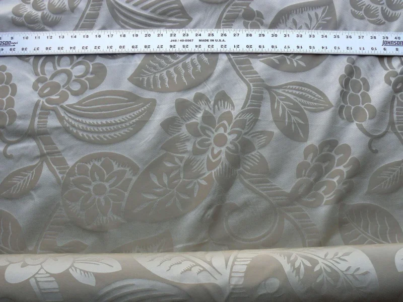 OLD WORLD WEAVERS 100% SILK DAMASK CARLSTEN TAUPE MSRP8/Y OLD WORLD WEAVERS 100% SILK DAMASK CARLSTEN TAUPE MSRP$278/Y