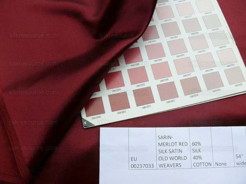 Old World Weavers Silk Satin Merlot Deep Red Glamorous Liquid Lux