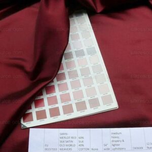 Old World Weavers Silk Satin Merlot Deep Red Glamorous Liquid Lux