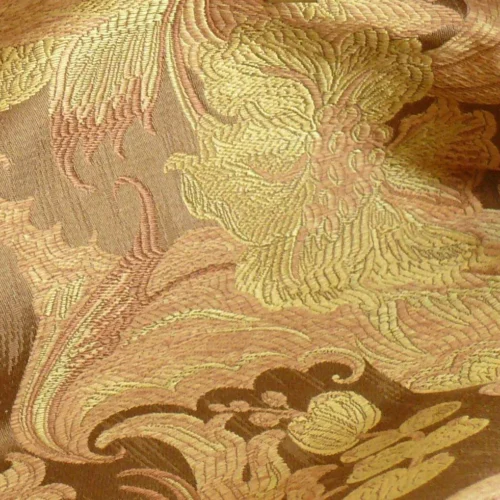 CORAGGIO "BUONARROTI"TOBACCO BROWN SILK LAMPAS 3YD R0+/Y CORAGGIO "BUONARROTI"TOBACCO BROWN SILK LAMPAS 3YD R$500+/Y