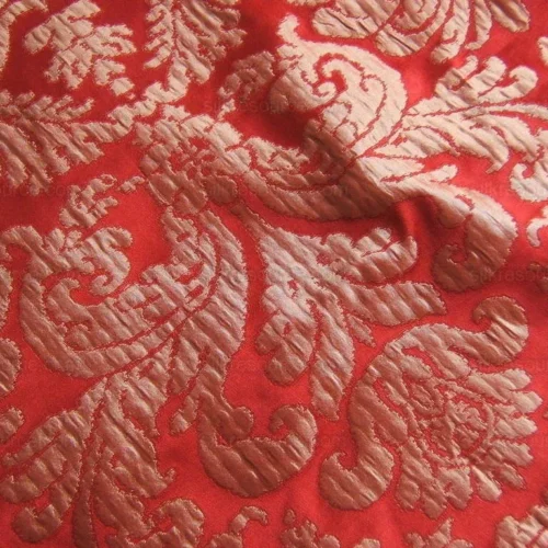 WORLD WIDE FABRIC SILK DAMASK SCARLET RED PAISLEY MONDAVI WORLD WIDE FABRIC SILK DAMASK SCARLET RED PAISLEY MONDAVI
