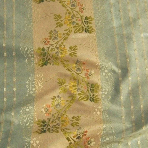BARANZELLI CHAMBORD SILK LISERE BLUE PINK STRIPE BARANZELLI CHAMBORD SILK LISERE BLUE PINK STRIPE