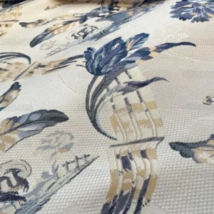 Bty Brunschwig & Fils Little Wren Silk Lampas Porcelain MSRP USD 896Y