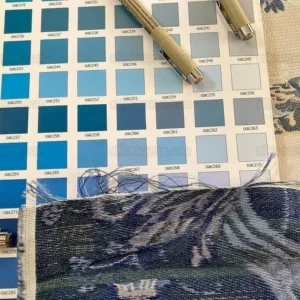 Bty Brunschwig & Fils Little Wren Silk Lampas Porcelain MSRP USD 896Y