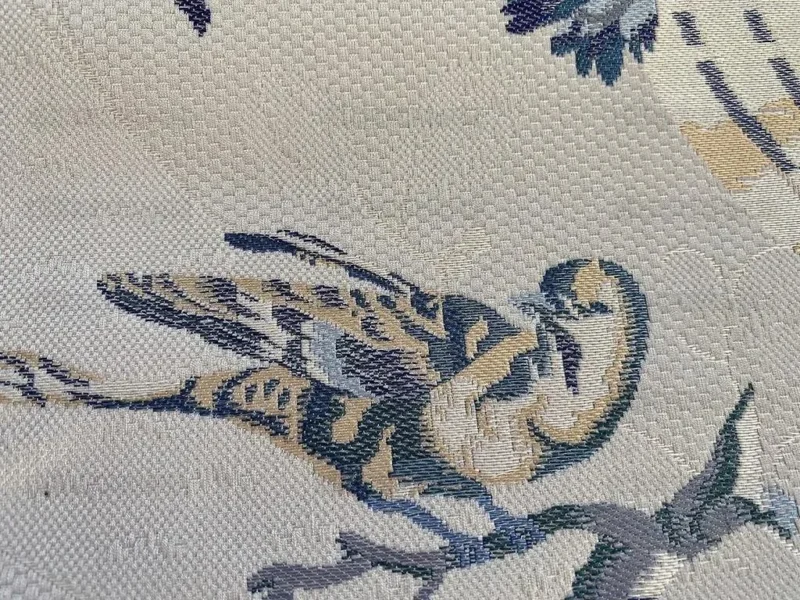 Bty Brunschwig & Fils Little Wren Silk Lampas Porcelain MSRP USD 896Y