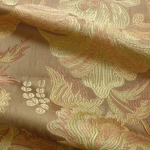 **On hold Coraggio Textile Buonarroti Tobacco Brown Silk Lampas Designed By Michelangelo - 3 yards